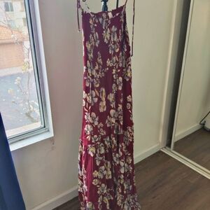 Free People flower maxi smocked dress